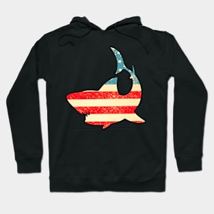 American Flag Shark Hoodie